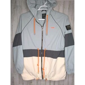P.E Nation Jacket Womens SMALL Oversize Windbreaker Long Sleeve Hooded Size S